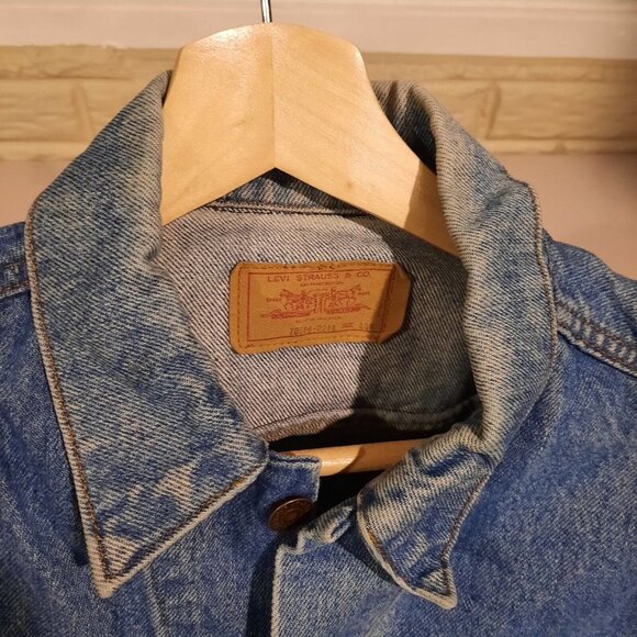 Vtg Levis Jacket Mens 44 Denim Jean Trucker Type 3 Made In USA Faded 80s 70506 - Picture 4 of 15